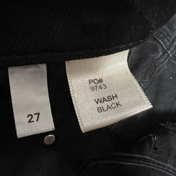 Reformation Button Fly Straight Jeans High Rise Black Wash US 27 Excellent - Picture 7 of 8